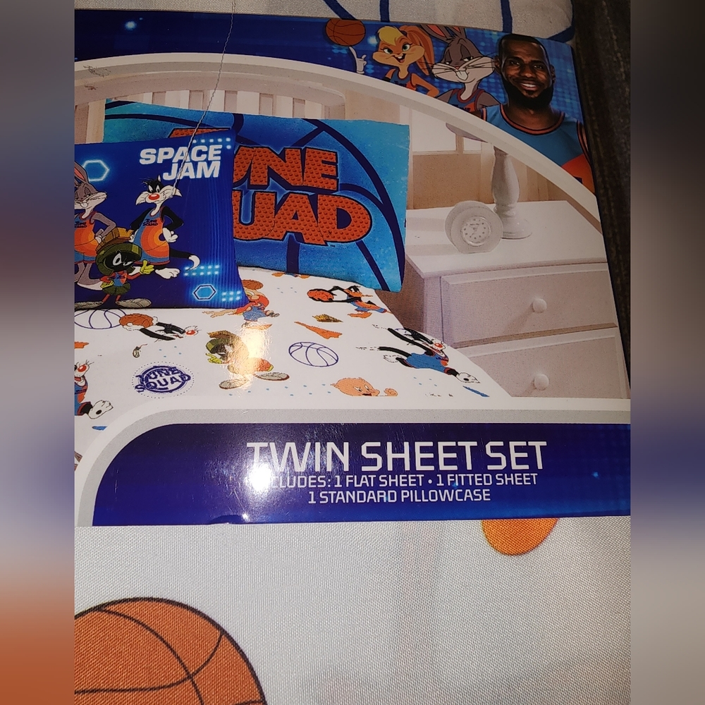 Space Jam A New Kids Twin Sheet - 3 Piece Set NIP